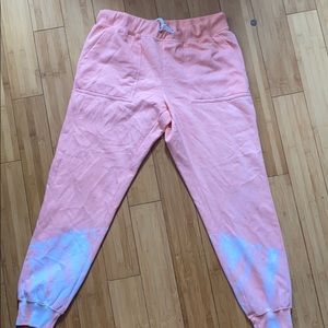 Pink salmon women’s tie dye joggers size med